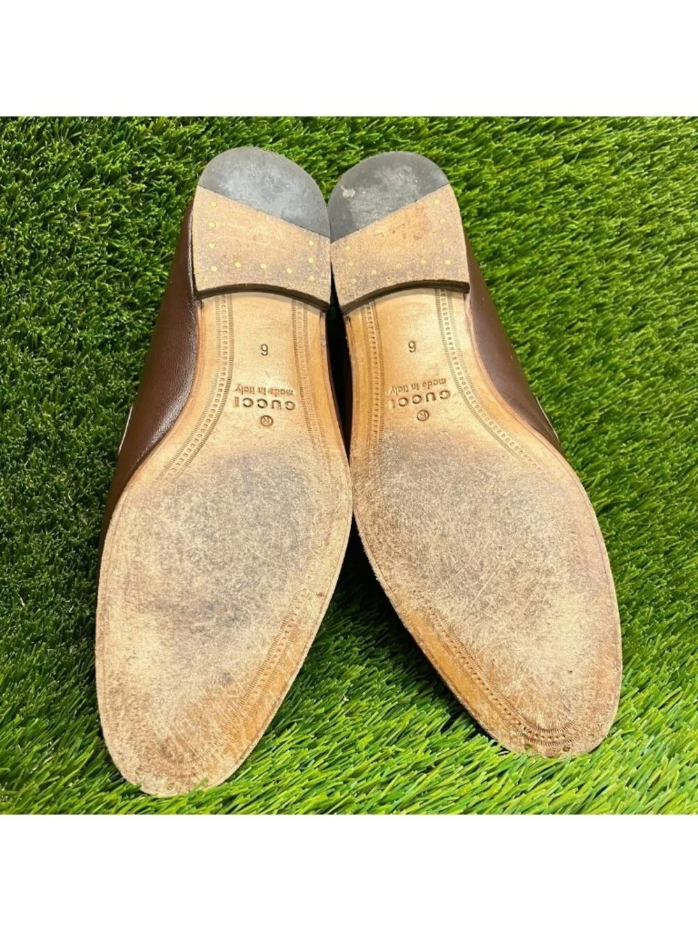 Gucci Horsebit Web Mens Size 6 Brown Classic Slip On Leather Loafers Shoes